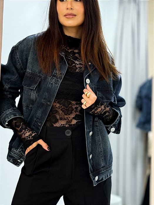 Jaqueta Jeans Over