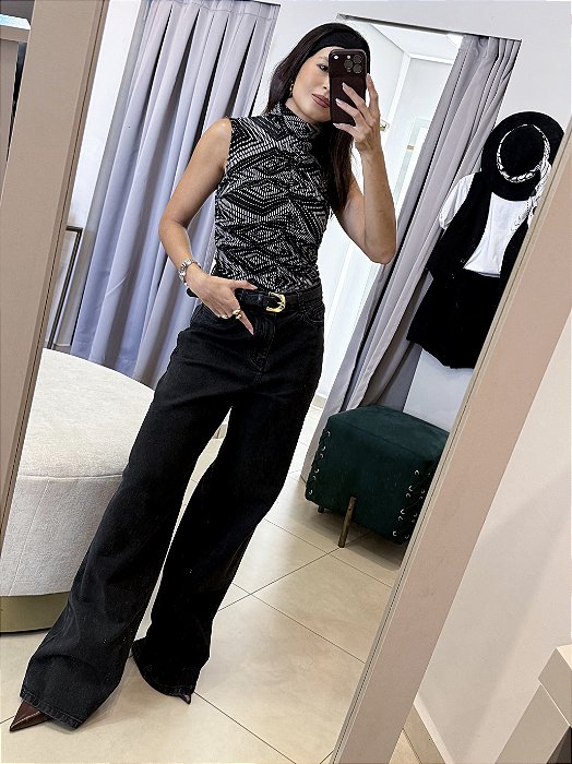 Calça Wide Leg Black