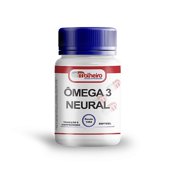 Ômega 3 Neural Rico em DHA cápsula Soft Gel