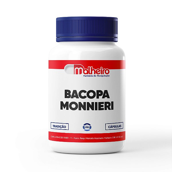 Bacopa Monnieri 500 mg – ( 50% Bacosídeos ) Alta Concentração