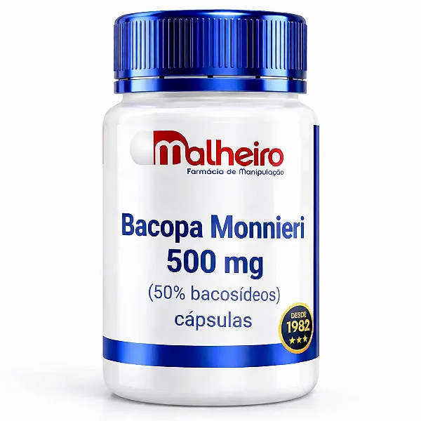 Bacopa Monnieri 500 mg – ( 50% Bacosídeos ) Alta Concentração