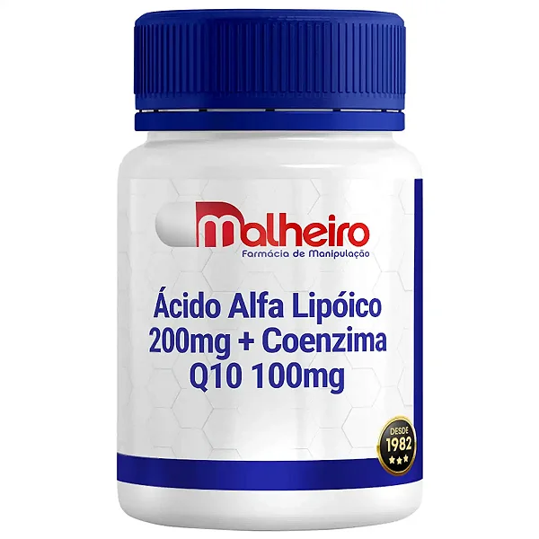 Ácido Alfa Lipóico 200 mg + Coenzima Q10 100 mg cápsulas