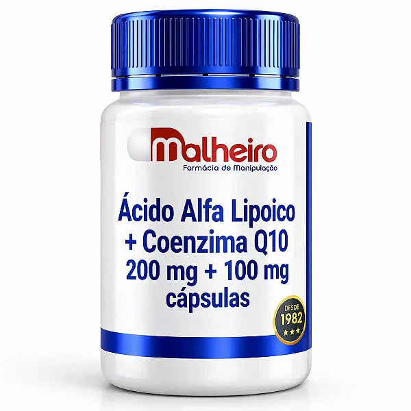 Ácido Alfa Lipóico 200 mg + Coenzima Q10 100 mg cápsulas