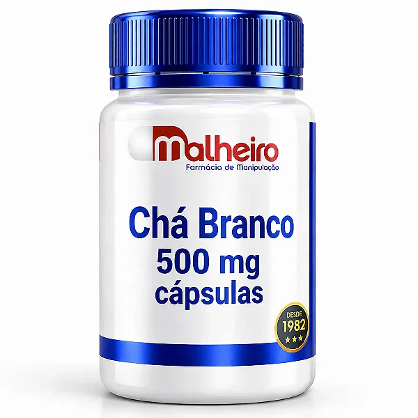 Chá Branco 500 mg – Antioxidante Natural e Bem-Estar