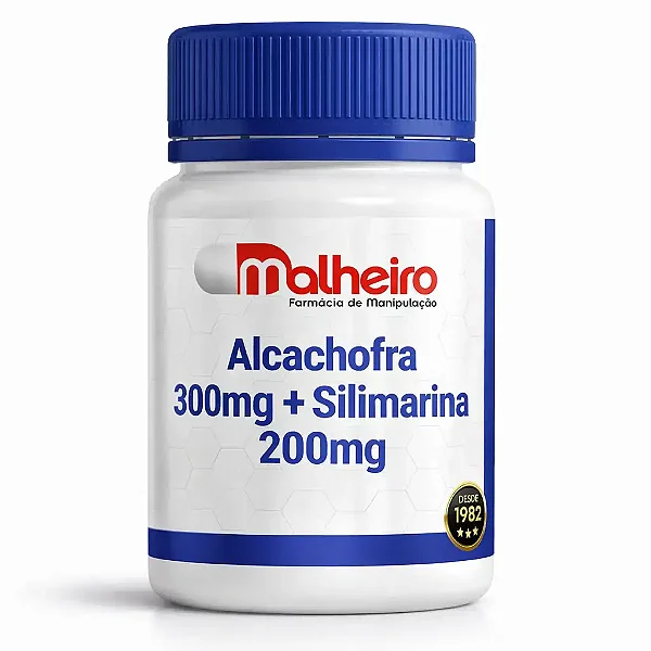 Alcachofra 300 mg + Silimarina 200 mg – Detox e Proteção Hepática Natural