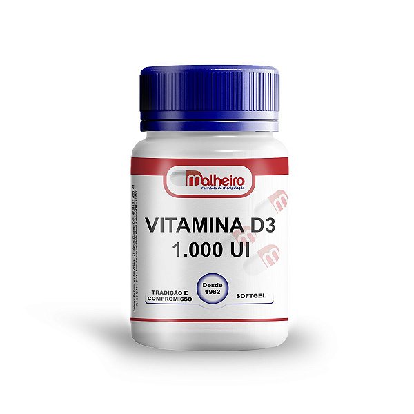 Vitamina D3 1.000 UI cápsulas Soft Gel