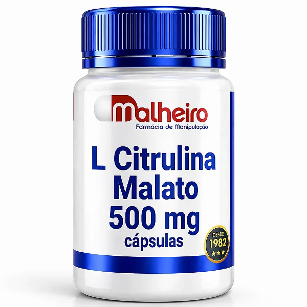 L-Citrulina Malato 500 mg – Energia, Resistência e Performance Muscular