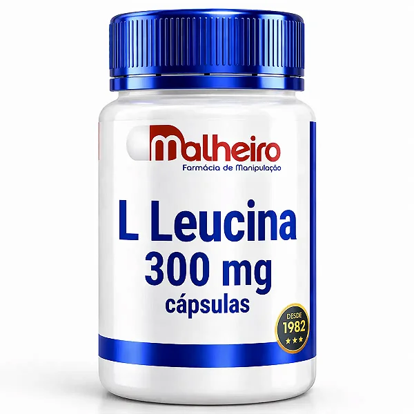 L-Leucina 300 mg – Suporte à síntese proteica e recuperação muscular
