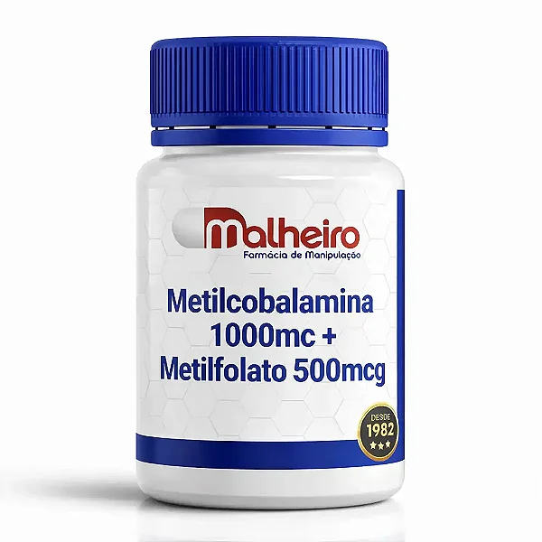 Metilcobalamina 1000 mcg + Metilfolato 500 mcg – Suporte para saúde neurológica e metabolismo