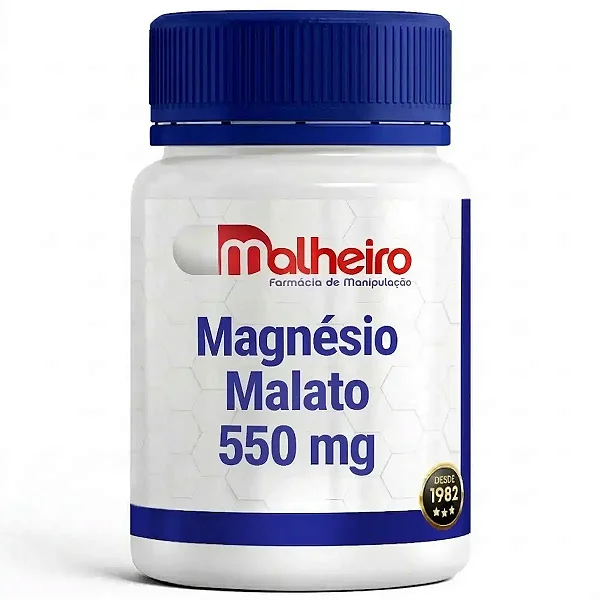Magnésio Malato 550 mg – Mais energia e saúde muscular