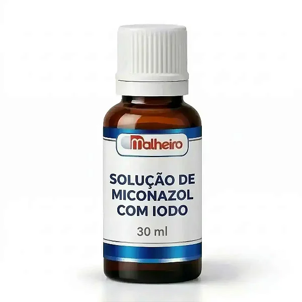 Solução de Miconazol com Iodo 30 ml – Ação Antisséptica e Antifúngica