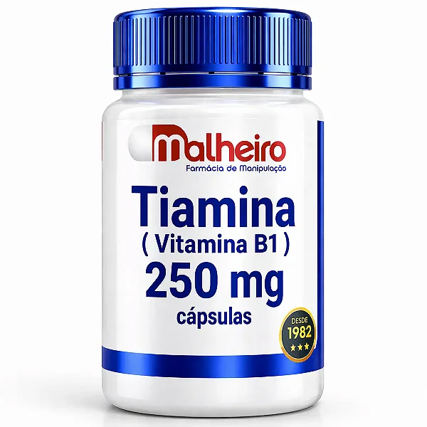 Vitamina B1 (Tiamina) 250 mg – Energia, Metabolismo e Saúde Neurológica