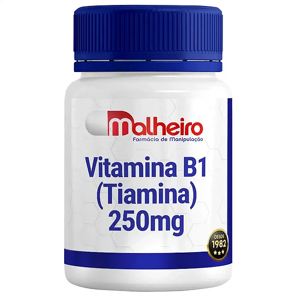 Vitamina B1 (Tiamina) 250 mg – Energia, Metabolismo e Saúde Neurológica