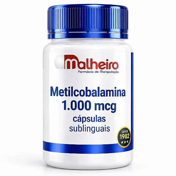 Metilcobalamina 1000 mcg Sublingual – Ação Rápida e Eficiente de Vitamina B12 Ativa