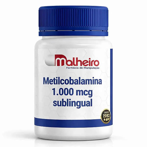 Metilcobalamina 1000 mcg Sublingual – Ação Rápida e Eficiente de Vitamina B12 Ativa