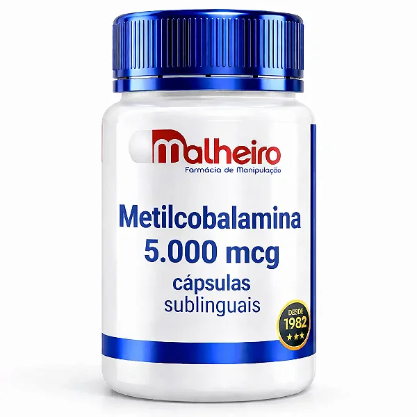 Metilcobalamina 5000 mcg Sublingual – Vitamina B12 Ativa de Alta Potência e Absorção Rápida