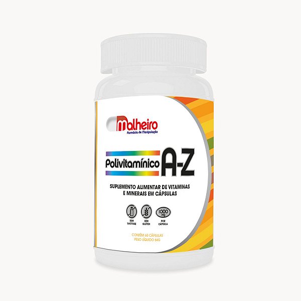 POLIVITAMÍNICO A-Z MALHEIRO 60 CÁPSULAS SOFT GEL