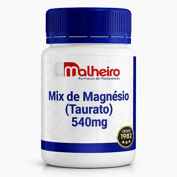 Mix de Magnésio (Taurato) 540 mg – Suporte Neuromuscular Completo