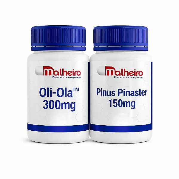 Kit Pinus Pinaster 150 mg + Oli-Ola™ 300 mg – Antioxidante, Pele Saudável e Juventude Celular
