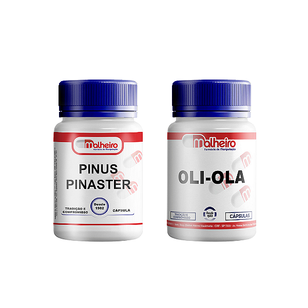 Kit Pinus Pinaster 150 mg + Oli-Ola™ 300 mg – Antioxidante, Pele Saudável e Juventude Celular