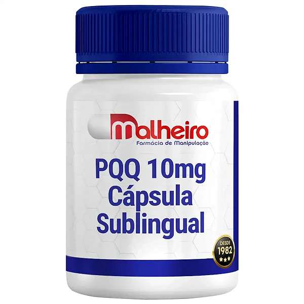 PQQ 10 mg Cápsula Sublingual – Energia Celular com Alta Absorção