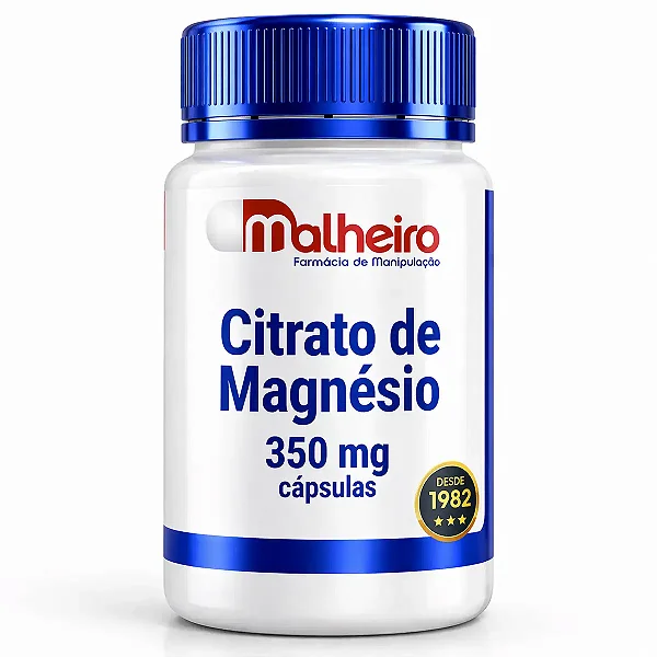 Magnésio Citrato 350 mg – Suplemento que auxilia na Saúde óssea e Muscular