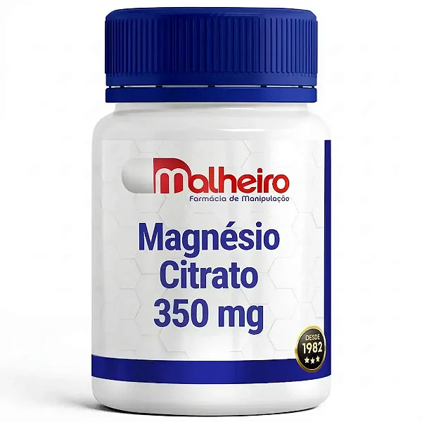 Magnésio Citrato 350 mg – Suplemento que auxilia na Saúde óssea e Muscular