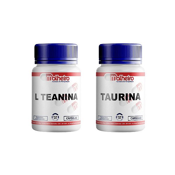 Kit NeuroEquilíbrio ( L teanina + Taurina ) – Foco, Clareza Mental e Redução do Estresse