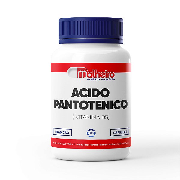 Ácido Pantotênico (Vitamina B5) 100 mg – Suporte Diário para Energia e Saúde da Pele