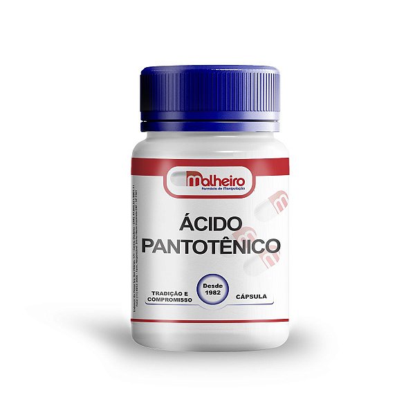 Ácido Pantotênico (Vitamina B5) 100 mg Cápsulas