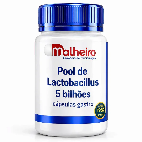 Pool de Lactobacillus 5 bilhões em Cápsulas Gastro Resistentes – Equilíbrio Intestinal