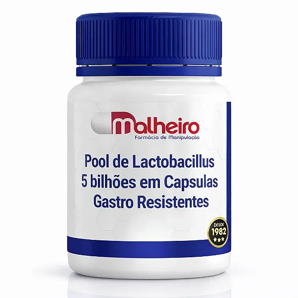 Pool de Lactobacillus 5 bilhões em Cápsulas Gastro Resistentes – Equilíbrio Intestinal