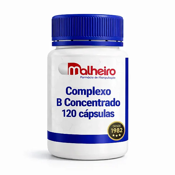 Complexo B Concentrado – 120 cápsulas - Vitaminas Essenciais em Alta Concentração