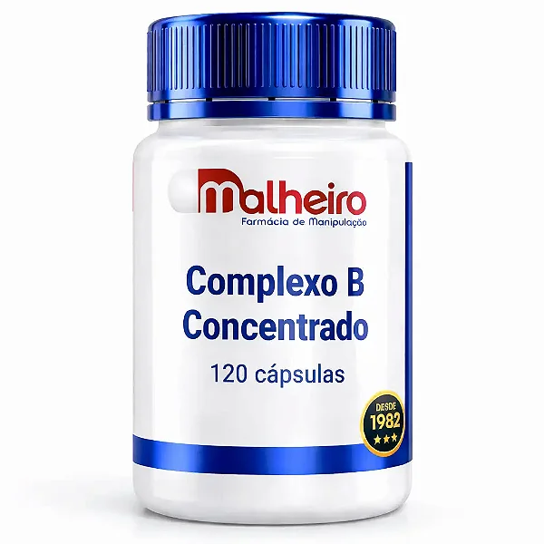 Complexo B Concentrado – 120 cápsulas - Vitaminas Essenciais em Alta Concentração