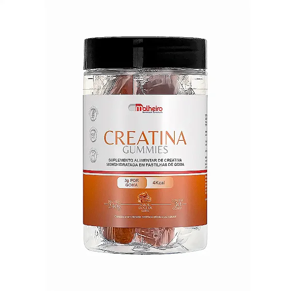 Creatina 3 g por dose Sabor Doce de Leite 30 gomas