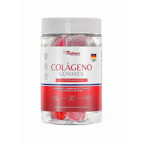 Colágeno Verisol 2,5g 30 Gomas Sabor Frutas Vermelhas