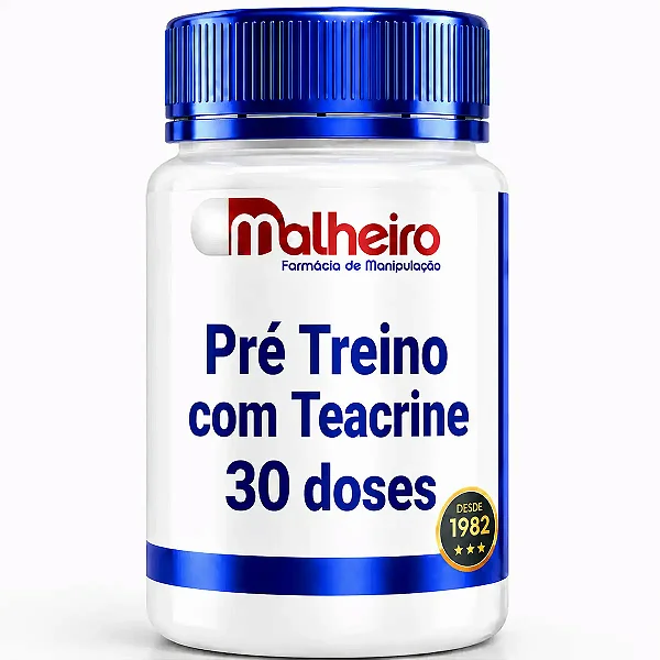 Pré Treino Malheiro Clean Focus com Teacrine 30 Doses - Energia Duradoura, Foco e Desempenho Físico
