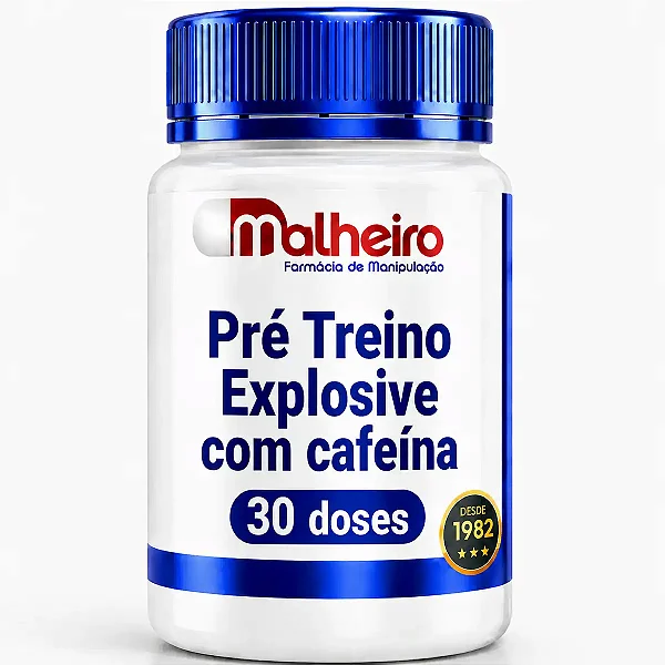 Pré Treino Malheiro Explosive com Cafeína 30 doses - Energia, Concentração e Performance