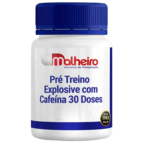 Pré Treino Malheiro Explosive com Cafeína 30 doses - Energia, Concentração e Performance
