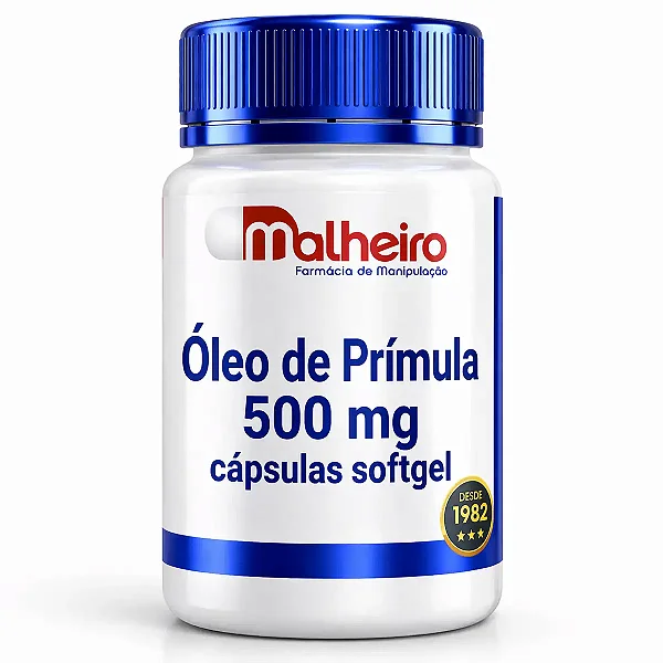 Óleo de Prímula 500 mg 60 cápsulas – Bem-estar da TPM à Menopausa