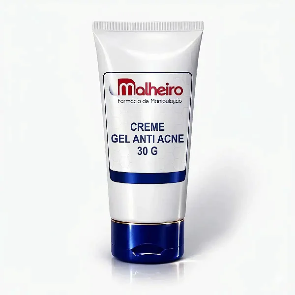 Creme Gel Anti Acne Malheiro 30 g – Tratamento Tópico Noturno para Pele Acneica