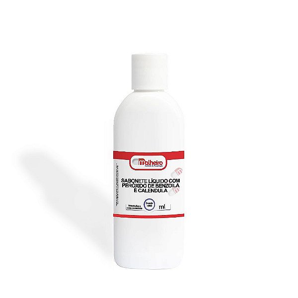 Sabonete Líquido com Peróxido de Benzoíla e Calêndula 100 ml | Limpeza Antisséptica e Suavizante