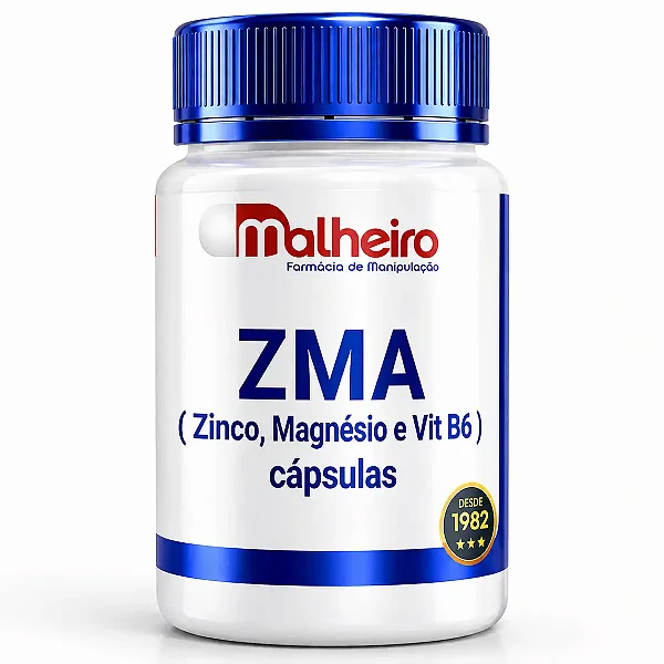 ZMA (Magnésio Quelato, Zinco e Vitamina B6) – Suporte Muscular, Recuperação e Sono