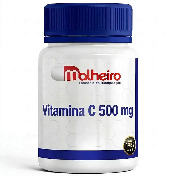 Vitamina C 500 mg em Cápsulas | Imunidade e Antioxidante | Farmácia Malheiro