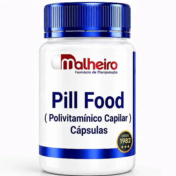 Pill Food – Polivitamínico Capilar para Força, Crescimento e Vitalidade dos Cabelos