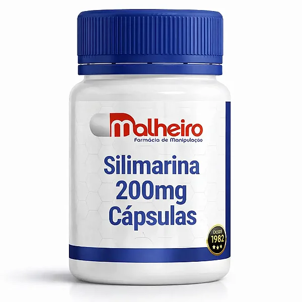 Silimarina 200 mg Cápsulas – Antioxidante - Saúde Hepática