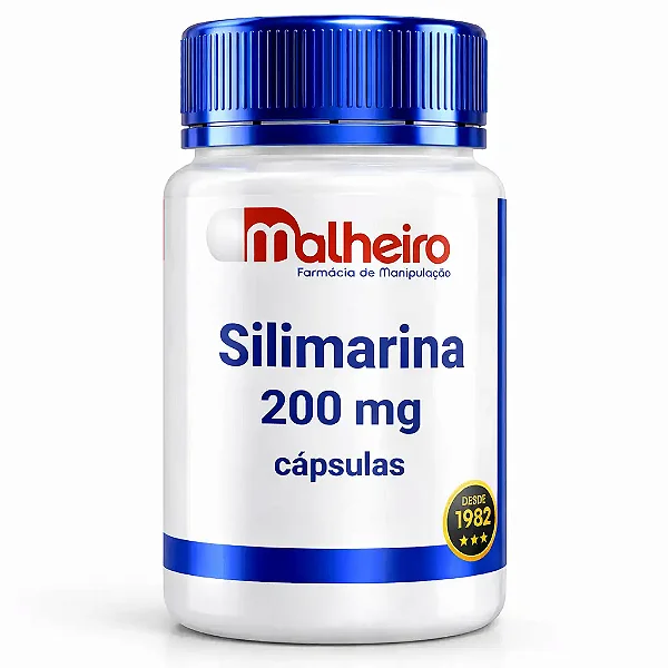 Silimarina 200 mg Cápsulas – Antioxidante - Saúde Hepática