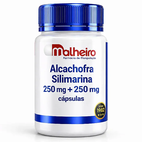 Alcachofra 250 mg + Silimarina 250 mg – Suporte Hepático e Digestivo