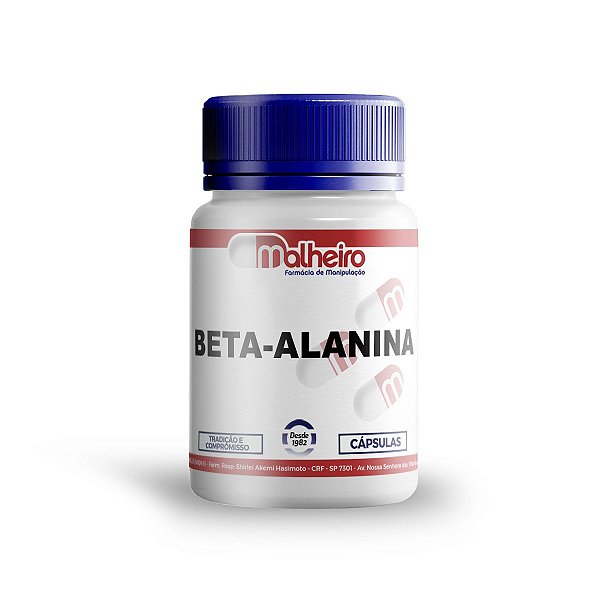 Beta-Alanina 500 mg Pré-treino cápsulas