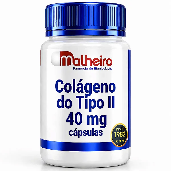 Colágeno Tipo II 40 mg ( Colágeno Não Hidrolisado ) – Suporte Imunológico e Articular